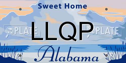 LLQP Alabama License Plate