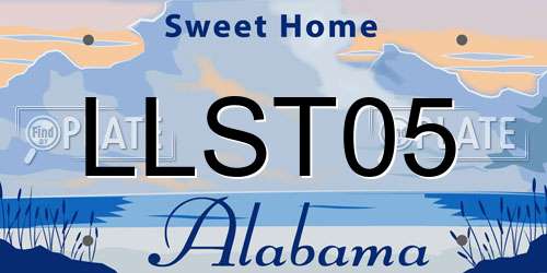 LLST05 Alabama License Plate