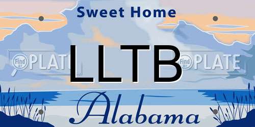 LLTB Alabama License Plate