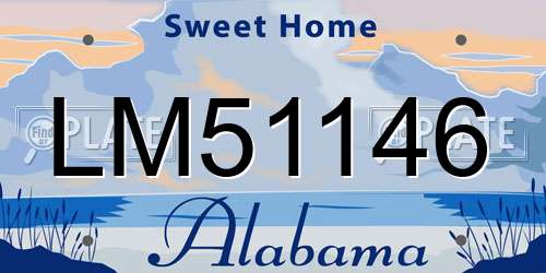 LM51146 Alabama License Plate