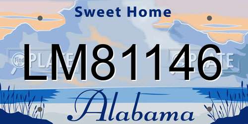 LM81146 Alabama License Plate