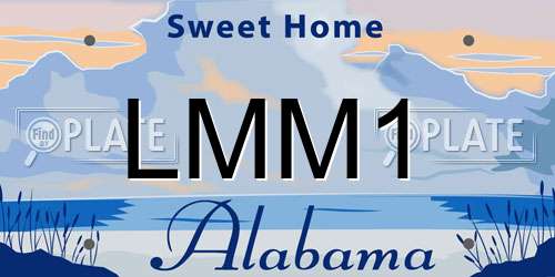 LMM1 Alabama License Plate