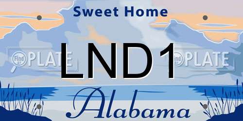 LND1 Alabama License Plate