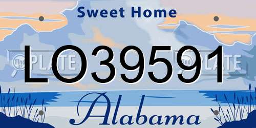 LO39591 Alabama License Plate