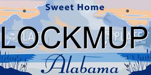 LOCKMUP Alabama License Plate