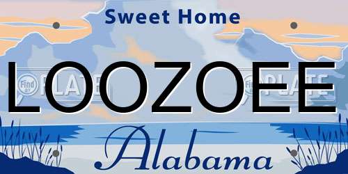 LOOZOEE Alabama License Plate
