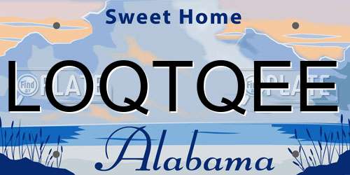 LOQTQEE Alabama License Plate