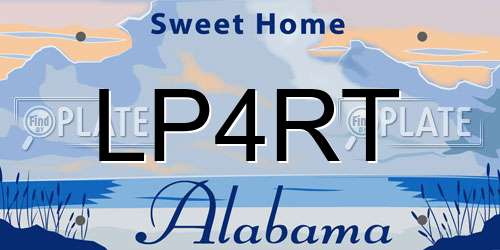 LP4RT Alabama License Plate