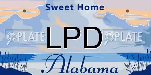 LPD Alabama License Plate