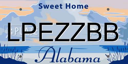 LPEZZBB Alabama License Plate