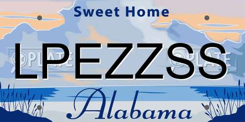 LPEZZSS Alabama License Plate
