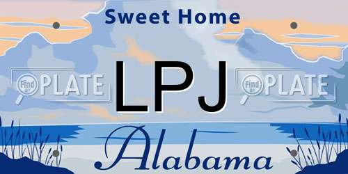 LPJ Alabama License Plate