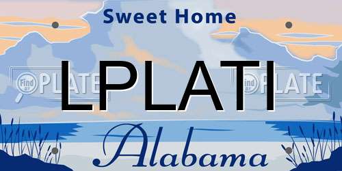 LPLATI Alabama License Plate