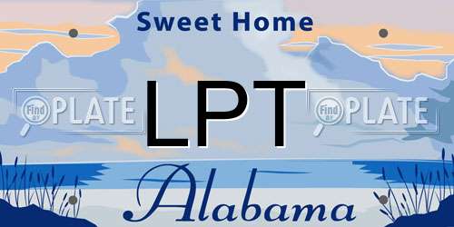 LPT Alabama License Plate