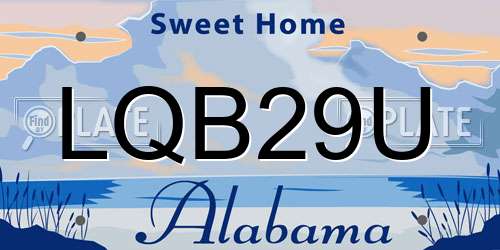 LQB29U Alabama License Plate
