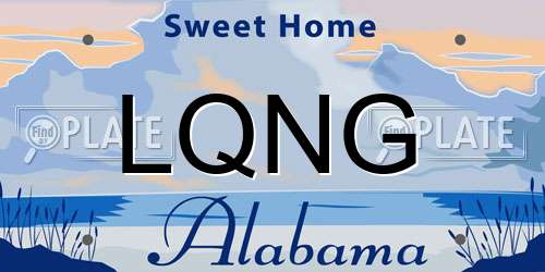 LQNG Alabama License Plate