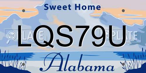 LQS79U Alabama License Plate