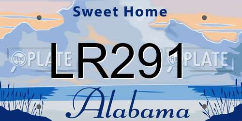 LR291 Alabama License Plate