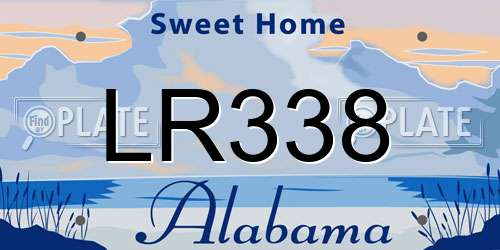 LR338 Alabama License Plate