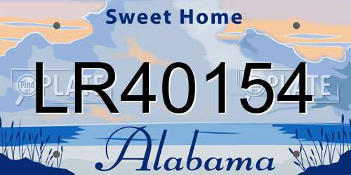 LR40154 Alabama License Plate