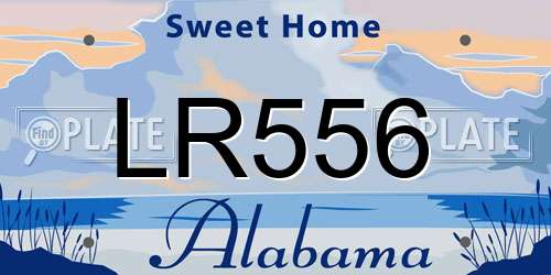 LR556 Alabama License Plate