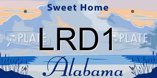 LRD1 Alabama License Plate