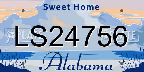 LS24756 Alabama License Plate