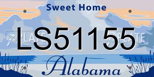 LS51155 Alabama License Plate