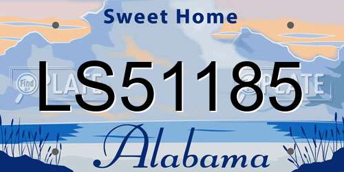 LS51185 Alabama License Plate