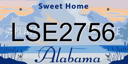 LSE2756 Alabama License Plate