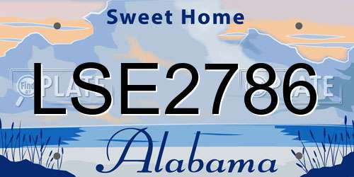 LSE2786 Alabama License Plate