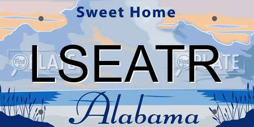 LSEATR Alabama License Plate