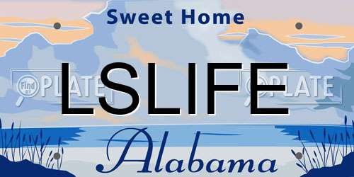 LSLIFE Alabama License Plate