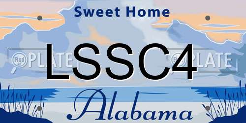 LSSC4 Alabama License Plate