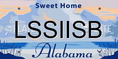 LSSIISB Alabama License Plate