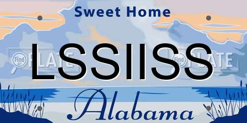 LSSIISS Alabama License Plate