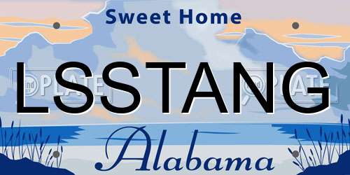 LSSTANG Alabama License Plate