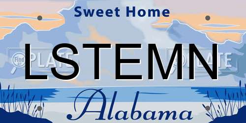 LSTEMN Alabama License Plate