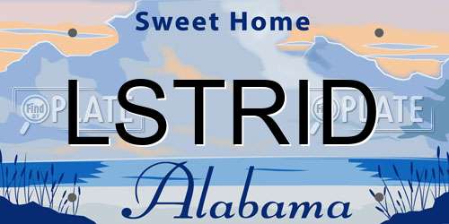 LSTRID Alabama License Plate