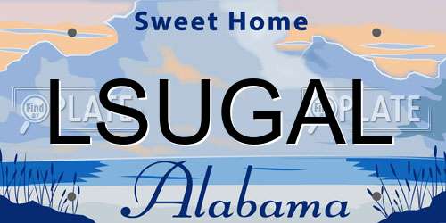 LSUGAL Alabama License Plate