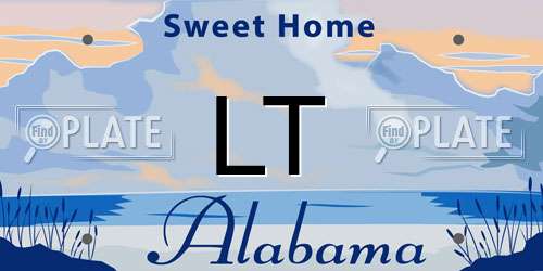LT Alabama License Plate