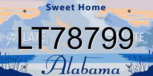 LT78799 Alabama License Plate