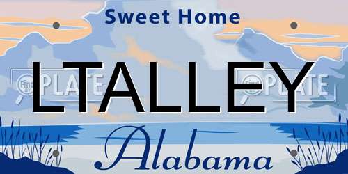 LTALLEY Alabama License Plate
