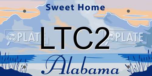 LTC2 Alabama License Plate