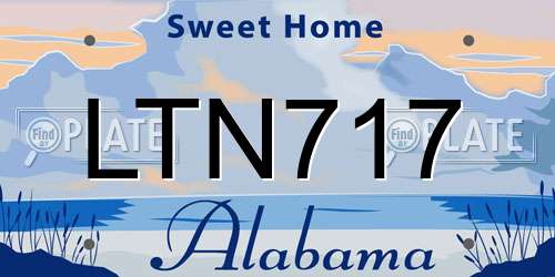 LTN717 Alabama License Plate