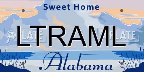 LTRAML Alabama License Plate