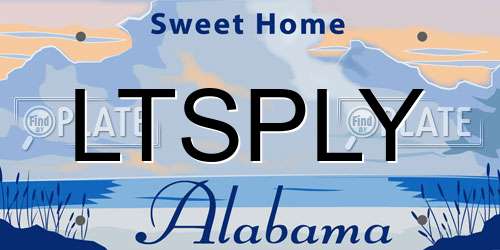 LTSPLY Alabama License Plate