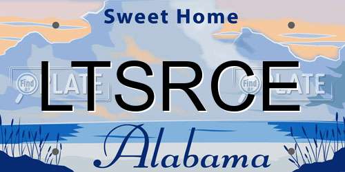 LTSRCE Alabama License Plate