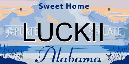 LUCKII Alabama License Plate