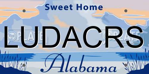 LUDACRS Alabama License Plate